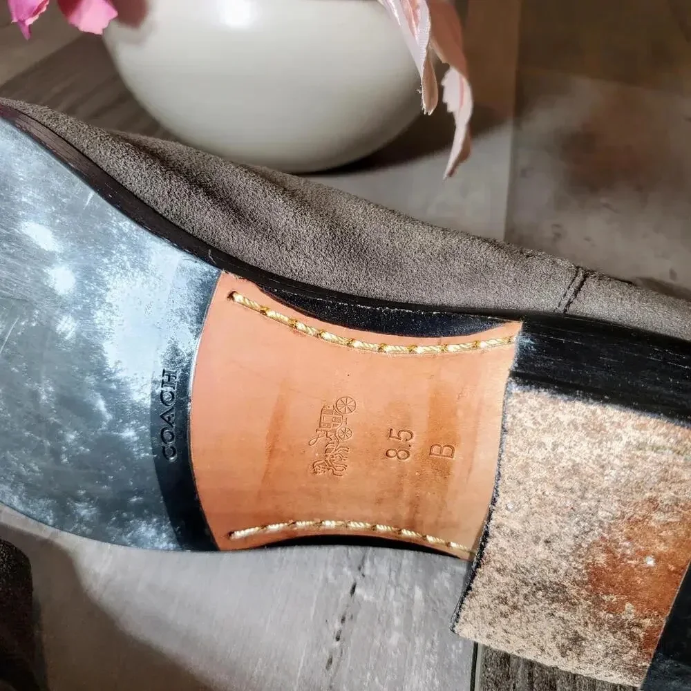 COACH Suffolk Suede Ankle Bootie (Q8709) Mink Women's Size 8.5B - Picture 11 of 12